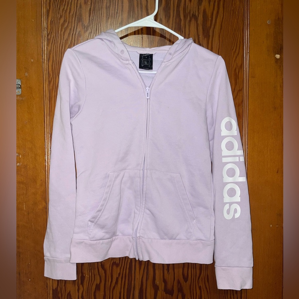 Lavender adidas zip up hoodie